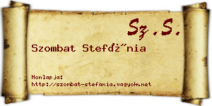 Szombat Stefánia névjegykártya